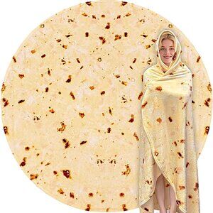 BURRITO blanket large NEW 71 in tortilla gift funny warm travel lightweight car